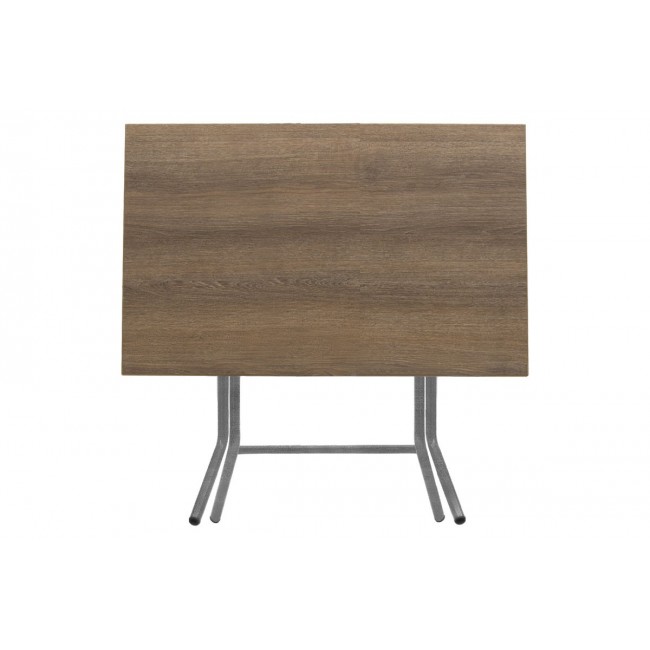 Τραπέζι πτυσσόμενο "CLACK" από μέταλλο σε σταχτύ-γκρι σφυρήλατο χρώμα 100x60x70