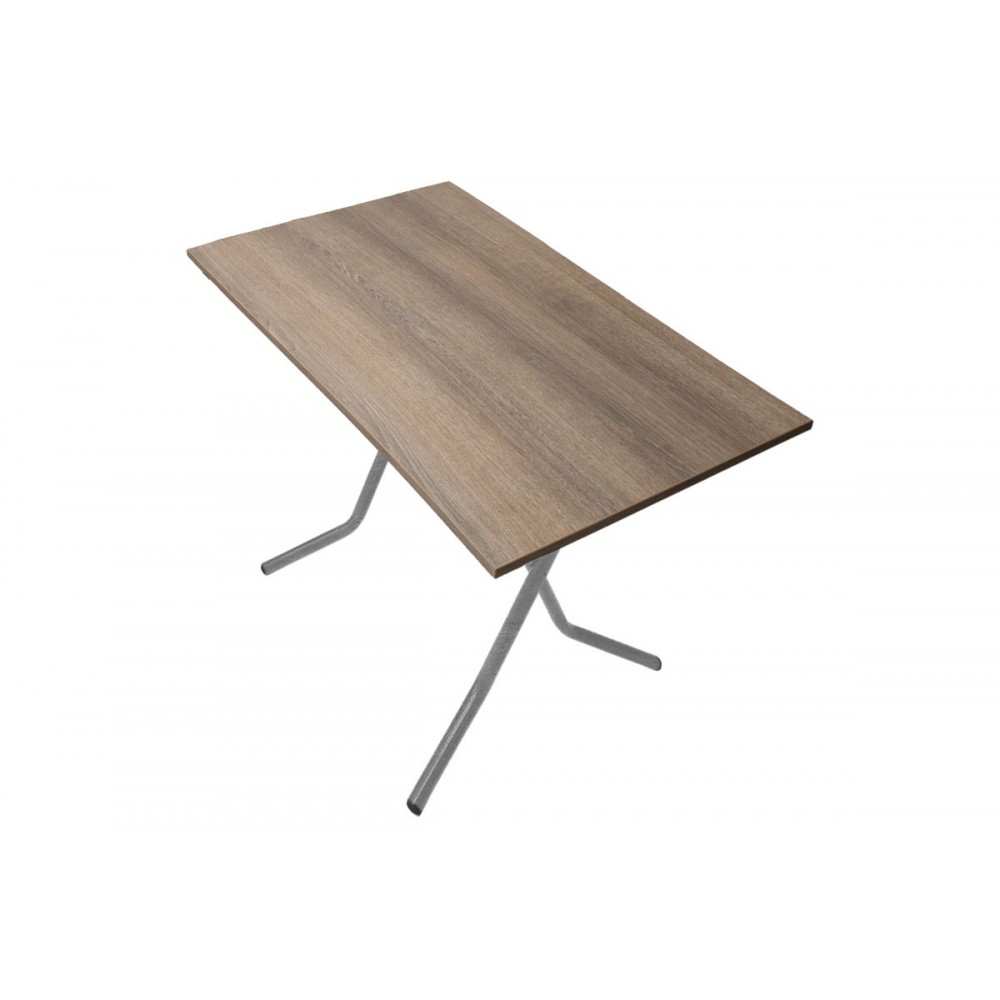Τραπέζι πτυσσόμενο "CLACK" από μέταλλο σε σταχτύ-γκρι σφυρήλατο χρώμα 100x60x70