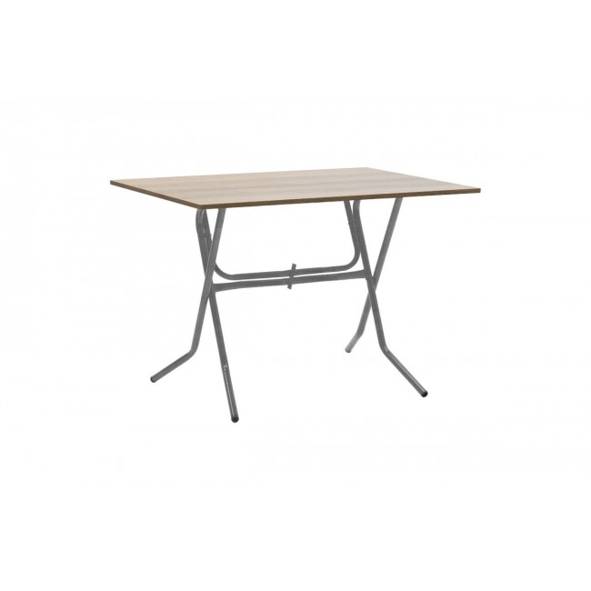 Τραπέζι πτυσσόμενο "CLACK" από μέταλλο σε σταχτύ-γκρι σφυρήλατο χρώμα 100x60x70