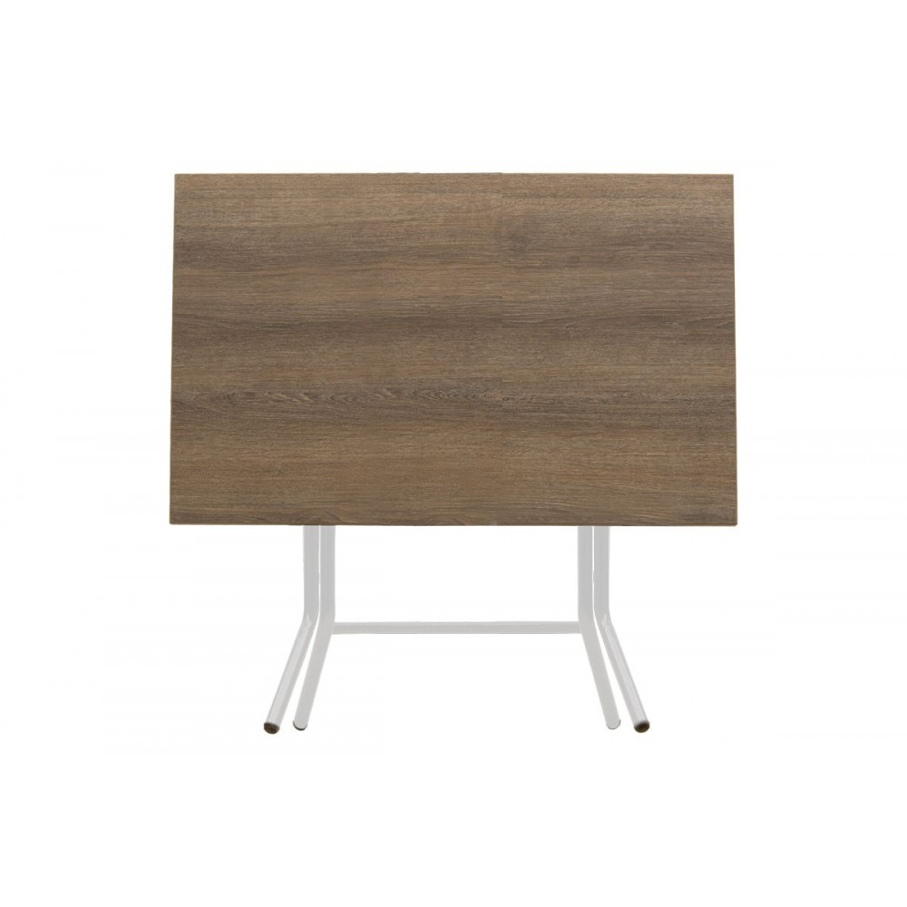 Τραπέζι πτυσσόμενο "CLACK" από μέταλλο σε σταχτύ-λευκό χρώμα 100x60x70