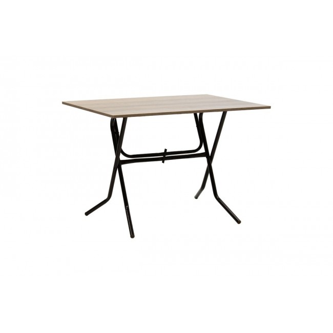 Τραπέζι πτυσσόμενο "CLACK" από μέταλλο σε σταχτύ-μαύρο gloss χρώμα 100x60x70