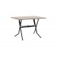 Τραπέζι πτυσσόμενο "CLACK" από μέταλλο σε σταχτύ-μαύρο gloss χρώμα 100x60x70