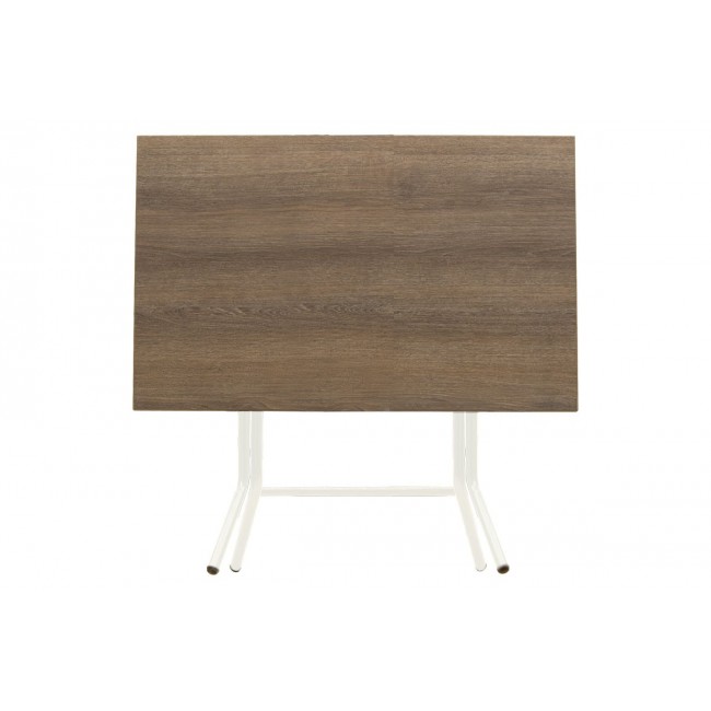 Τραπέζι πτυσσόμενο "CLACK" από μέταλλο σε σταχτύ-εκρού χρώμα 100x60x70