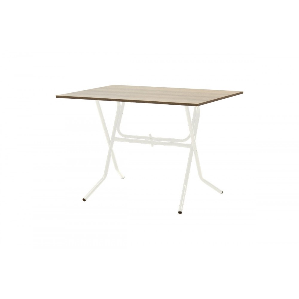 Τραπέζι πτυσσόμενο "CLACK" από μέταλλο σε σταχτύ-εκρού χρώμα 100x60x70