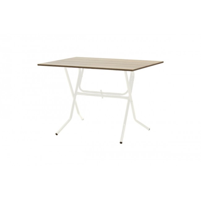 Τραπέζι πτυσσόμενο "CLACK" από μέταλλο σε σταχτύ-εκρού χρώμα 100x60x70