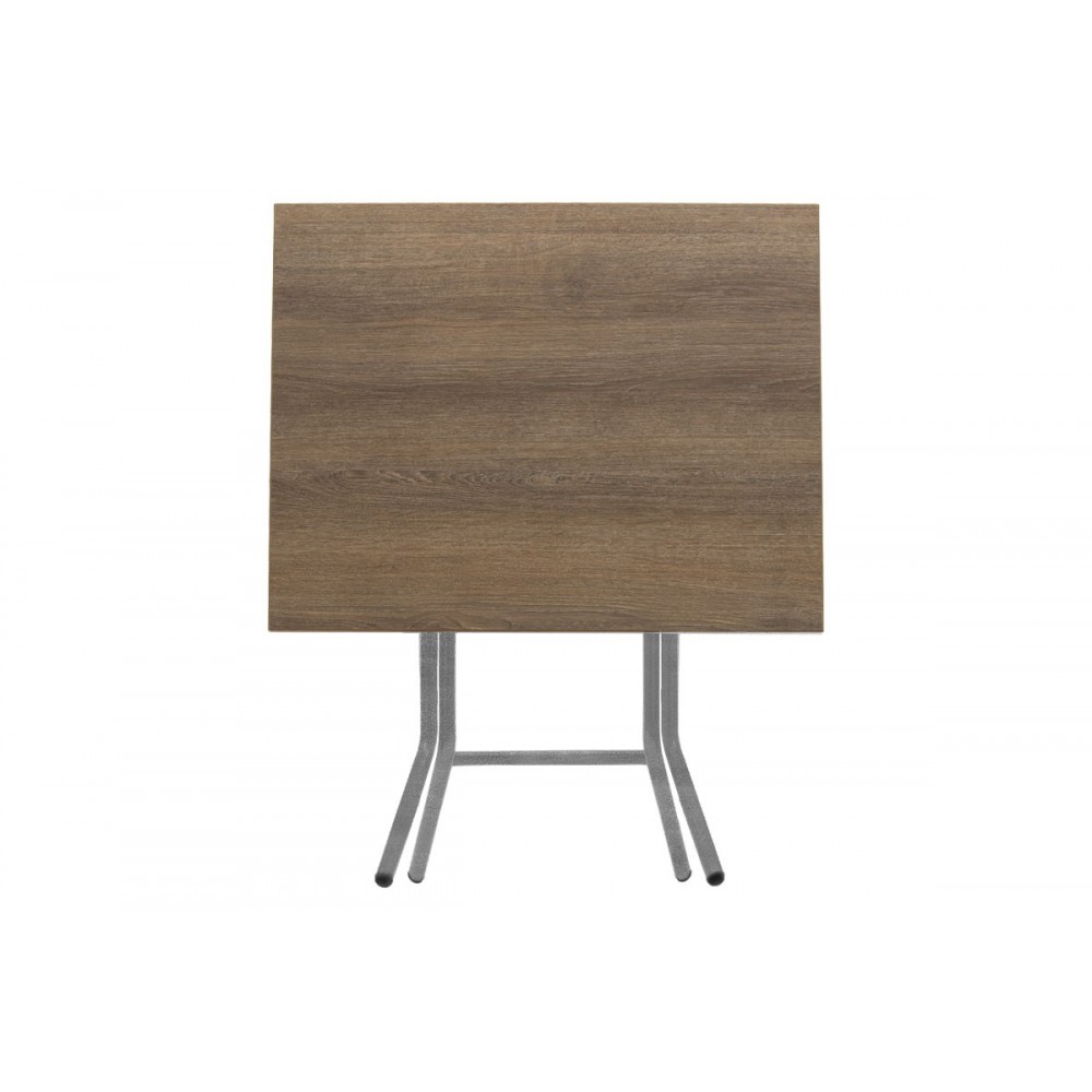 Τραπέζι πτυσσόμενο "CLACK" από μέταλλο σε σταχτύ-γκρι σφυρήλατο χρώμα 70x50x70
