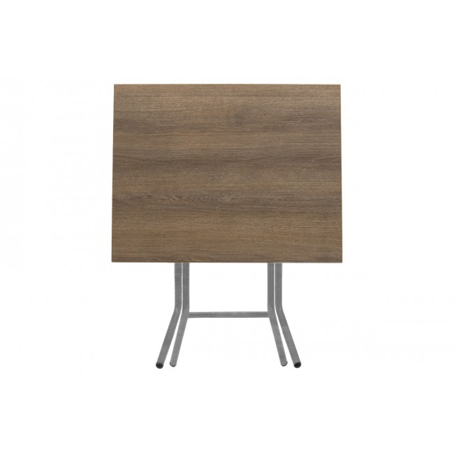 Τραπέζι πτυσσόμενο "CLACK" από μέταλλο σε σταχτύ-γκρι σφυρήλατο χρώμα 70x50x70