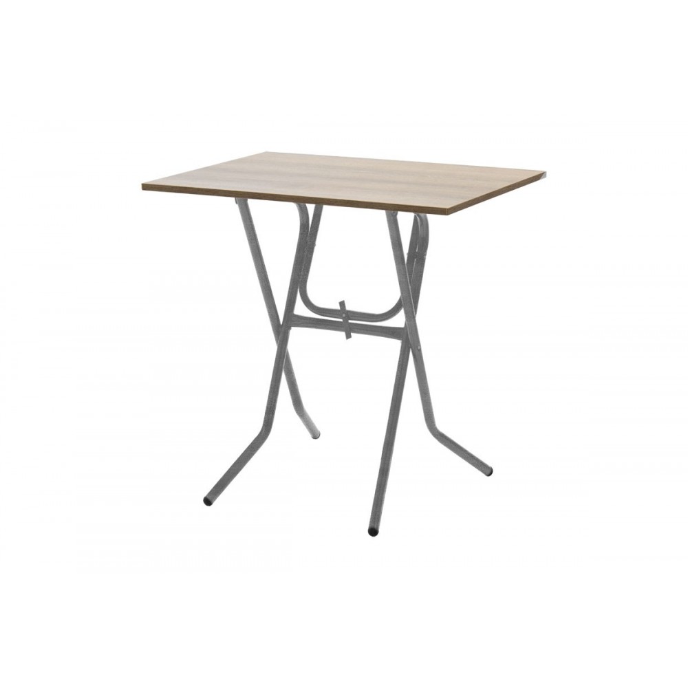 Τραπέζι πτυσσόμενο "CLACK" από μέταλλο σε σταχτύ-γκρι σφυρήλατο χρώμα 70x50x70