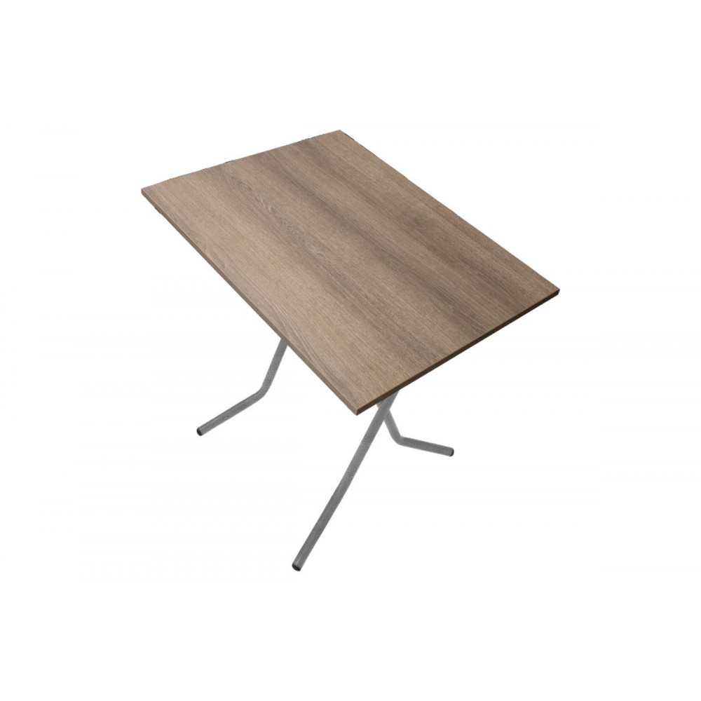 Τραπέζι πτυσσόμενο "CLACK" από μέταλλο σε σταχτύ-γκρι σφυρήλατο χρώμα 70x50x70