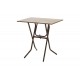 Τραπέζι πτυσσόμενο "CLACK" από μέταλλο σε σταχτύ-καφέ σφυρήλατο χρώμα 70x50x70