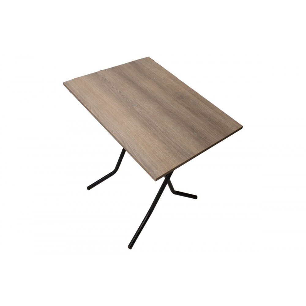 Τραπέζι πτυσσόμενο "CLACK" από μέταλλο σε σταχτύ-μαύρο gloss χρώμα 70x50x70