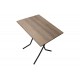 Τραπέζι πτυσσόμενο "CLACK" από μέταλλο σε σταχτύ-μαύρο gloss χρώμα 70x50x70