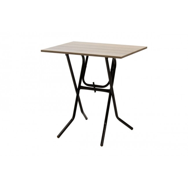Τραπέζι πτυσσόμενο "CLACK" από μέταλλο σε σταχτύ-μαύρο gloss χρώμα 70x50x70