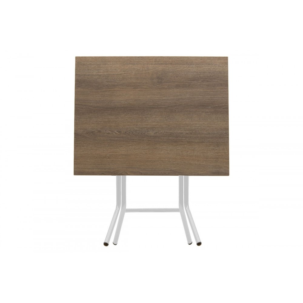 Τραπέζι πτυσσόμενο "CLACK" από μέταλλο σε σταχτύ-λευκό χρώμα 70x50x70