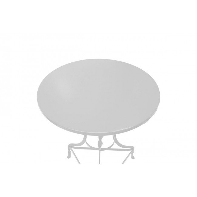 Τραπέζι "ΚΙΜΩΛΟΣ" από μέταλλο σε λευκό χρώμα Φ60x72