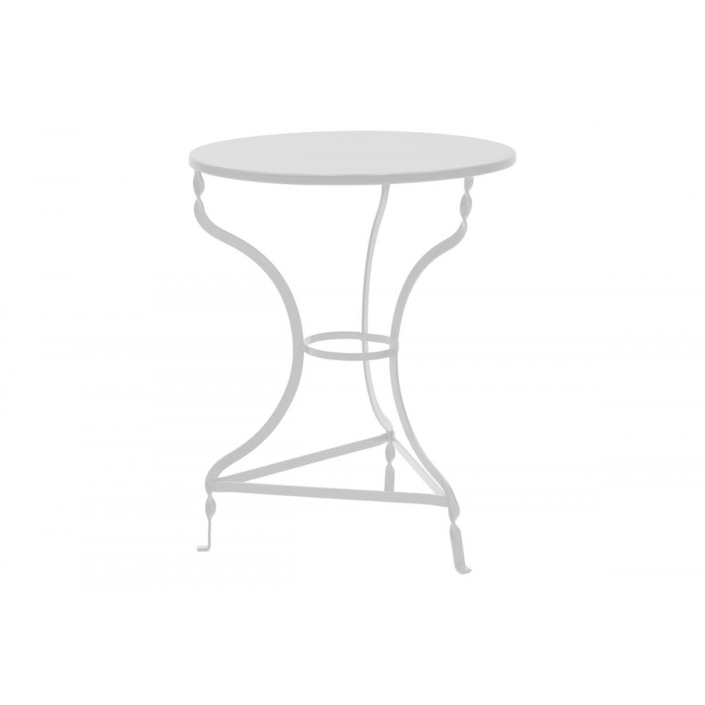 Τραπέζι "ΚΙΜΩΛΟΣ" από μέταλλο σε λευκό χρώμα Φ60x72