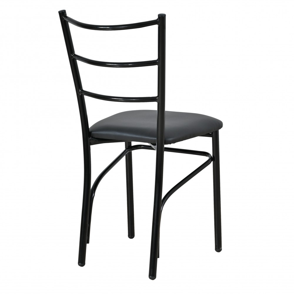 Καρέκλα από μέταλλο/PU σε χρώμα μαύρο 40x36x86