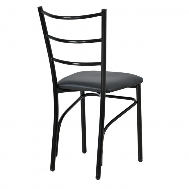 Καρέκλα από μέταλλο/PU σε χρώμα μαύρο 40x36x86