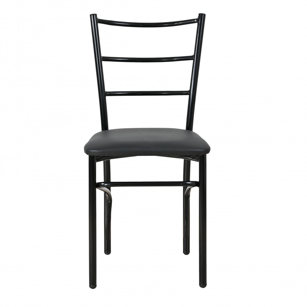 Καρέκλα από μέταλλο/PU σε χρώμα μαύρο 40x36x86