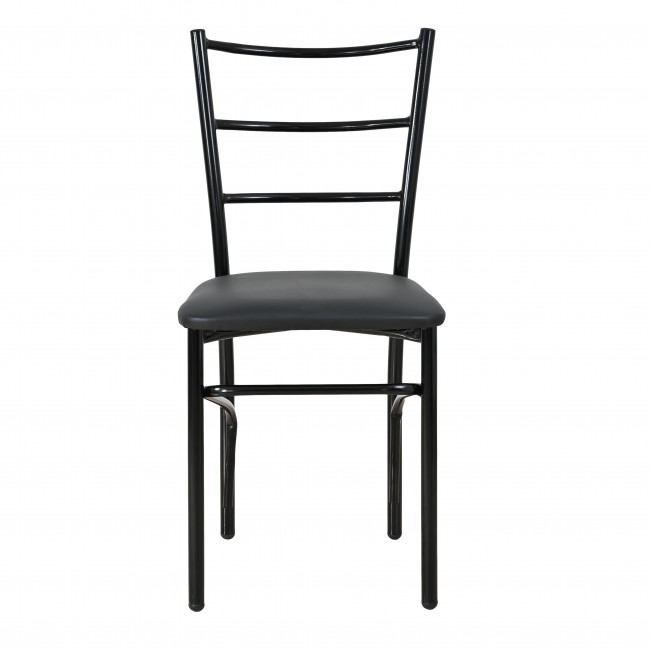 Καρέκλα από μέταλλο/PU σε χρώμα μαύρο 40x36x86