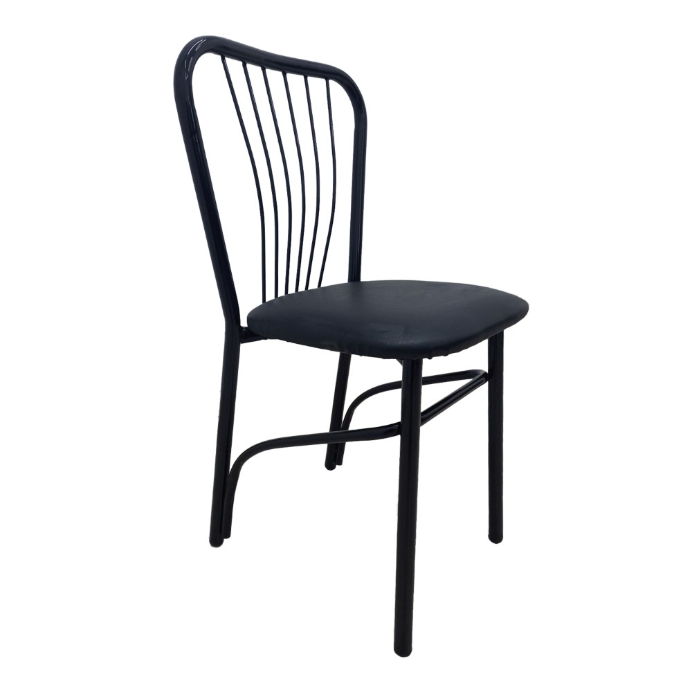 Καρέκλα από μέταλλο/PU σε χρώμα μαύρο 39x36x84