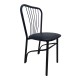 Καρέκλα από μέταλλο/PU σε χρώμα μαύρο 39x36x84