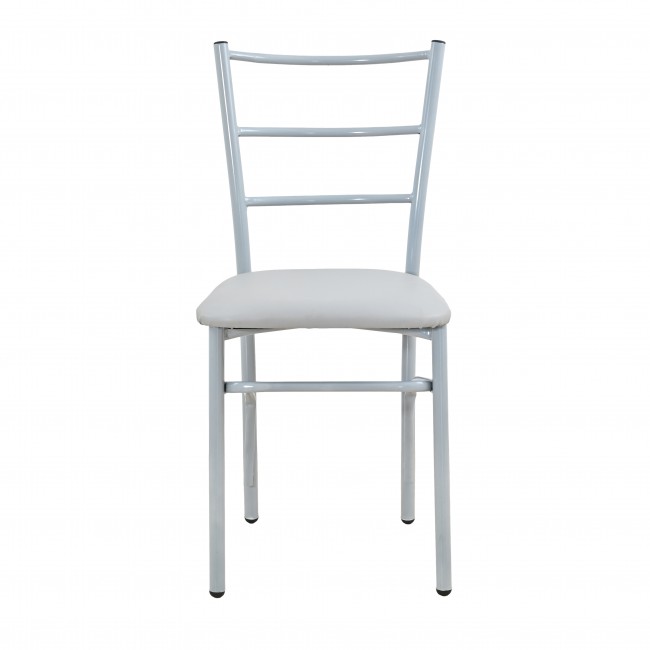Καρέκλα από μέταλλο/PU σε χρώμα λευκό 40x36x86