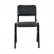 Καρέκλα επισκέπτη από μέταλλο/PU σε χρώμα μαύρο 43x38x83