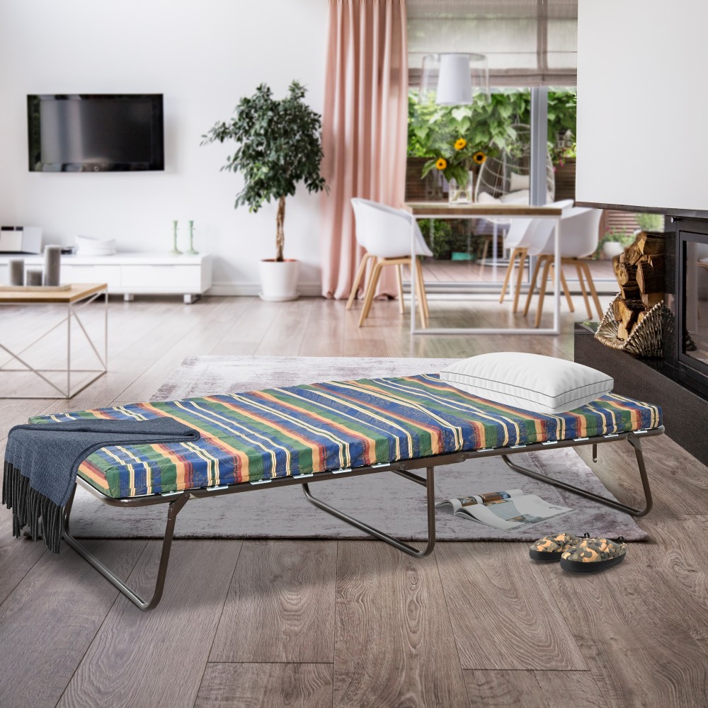 Κρεβάτι-ράντζο με τάβλες πολύχρωμο 82x182