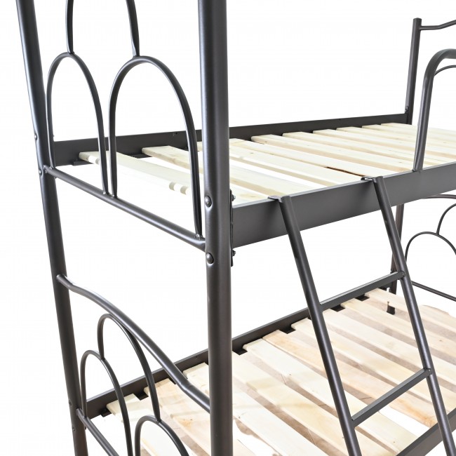 Κουκέτα μεταλλική σε χρώμα μαύρο 90x190x170