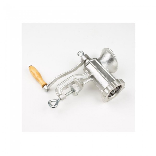 Κρεατομηχανή χειρός "N.8" από μέταλλο σε χρώμα ασημί