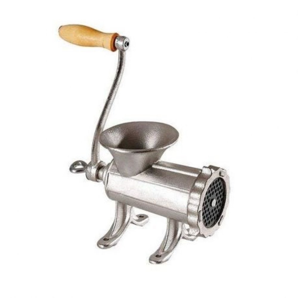 Κρεατομηχανή χειρός "N.22" από μέταλλο σε χρώμα ασημί