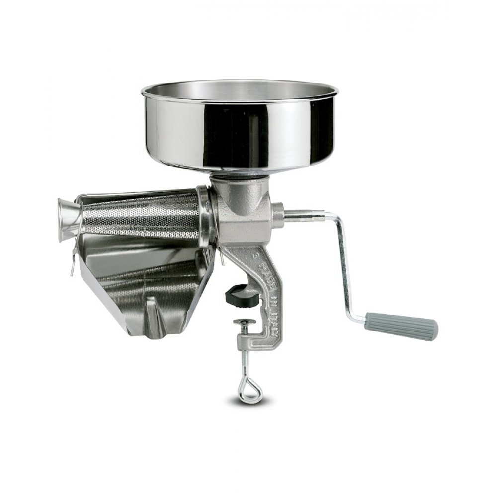 Πολτοποιητής χειρός "Ν.3" ντομάτας με ίνοξ εξαρτήματα σε χρώμα λευκό/ασημί