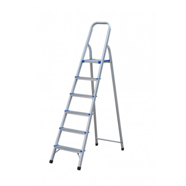 Σκάλα αλουμινίου με ιμάντες ασφαλείας με 7 σκαλιά