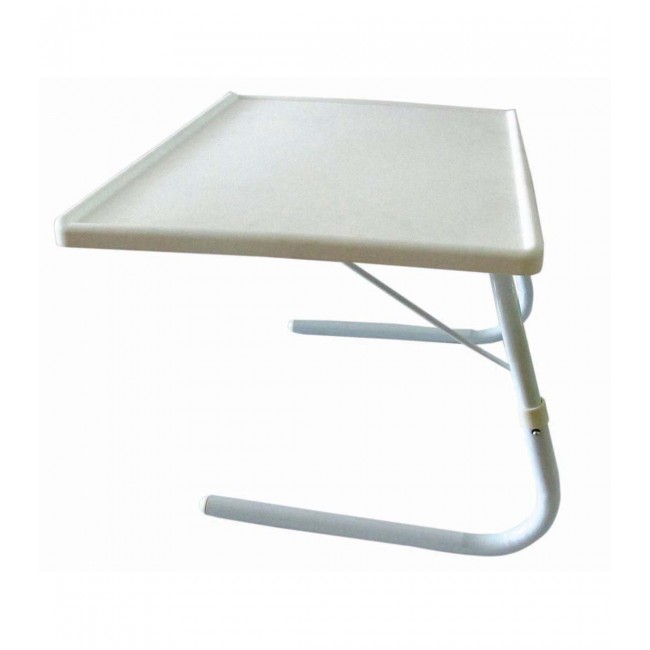Τραπέζι πτυσσόμενο από μέταλλο σε λευκό χρώμα 52x40x32
