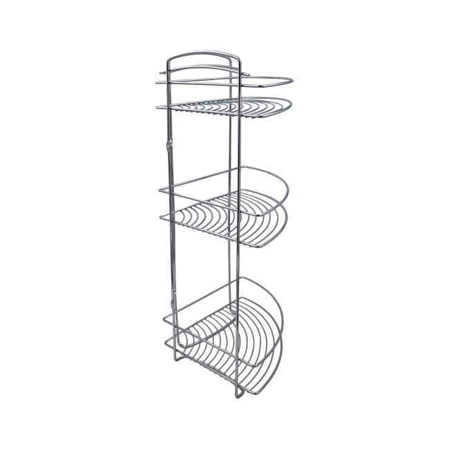 Ραφιέρα μπάνιου γωνιακή με 3 ράφια μεταλλική 32x23x60