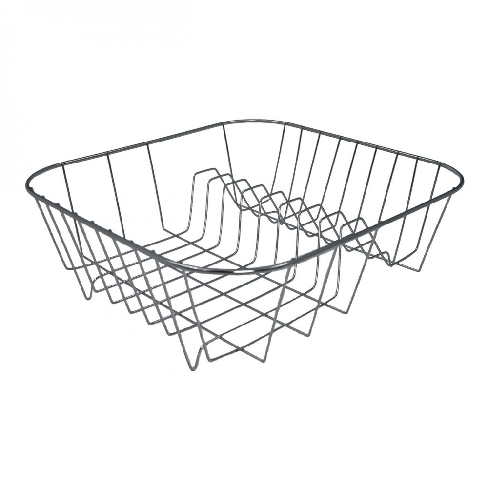 Πιατοθήκη "Νο 37" νεροχύτη μεταλλική σε ασημί χρώμα 37x31x12