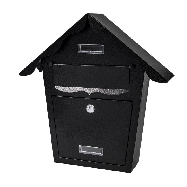 Γραμματοκιβώτιο "ΣΠΙΤΑΚΙ" από μέταλλο σε μαύρο χρώμα 37x13x37