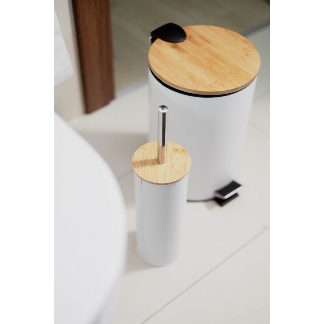 Σετ πιγκάλ-κάδος "FOREST" από μέταλλο σε λευκό χρώμα 7 λίτρων