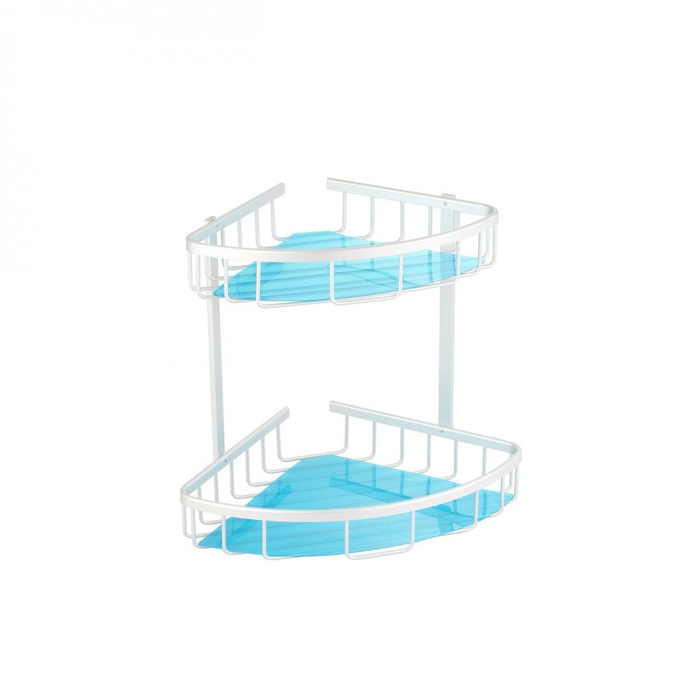 Εταζέρα διώροφη γωνιακή από αλουμίνιο