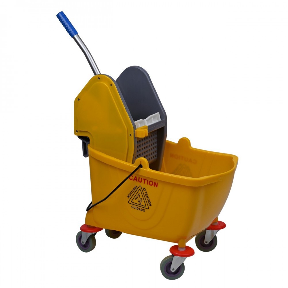 Σφουγγαρίστρα τρόλει "ΚΑΡ" 24 λίτρα σε κίτρινο χρώμα