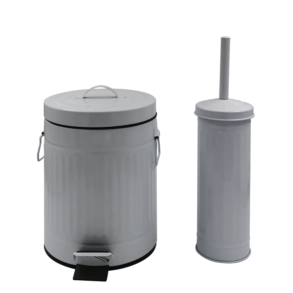 Κάδος πεντάλ “TRENDY” από μέταλλο σε λευκό χρώμα 12lt