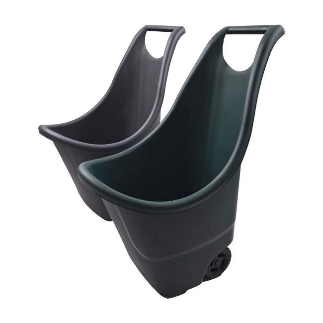 Καρότσι κήπου πλαστικό 50lt σε χρώμα σκούρο πράσινο