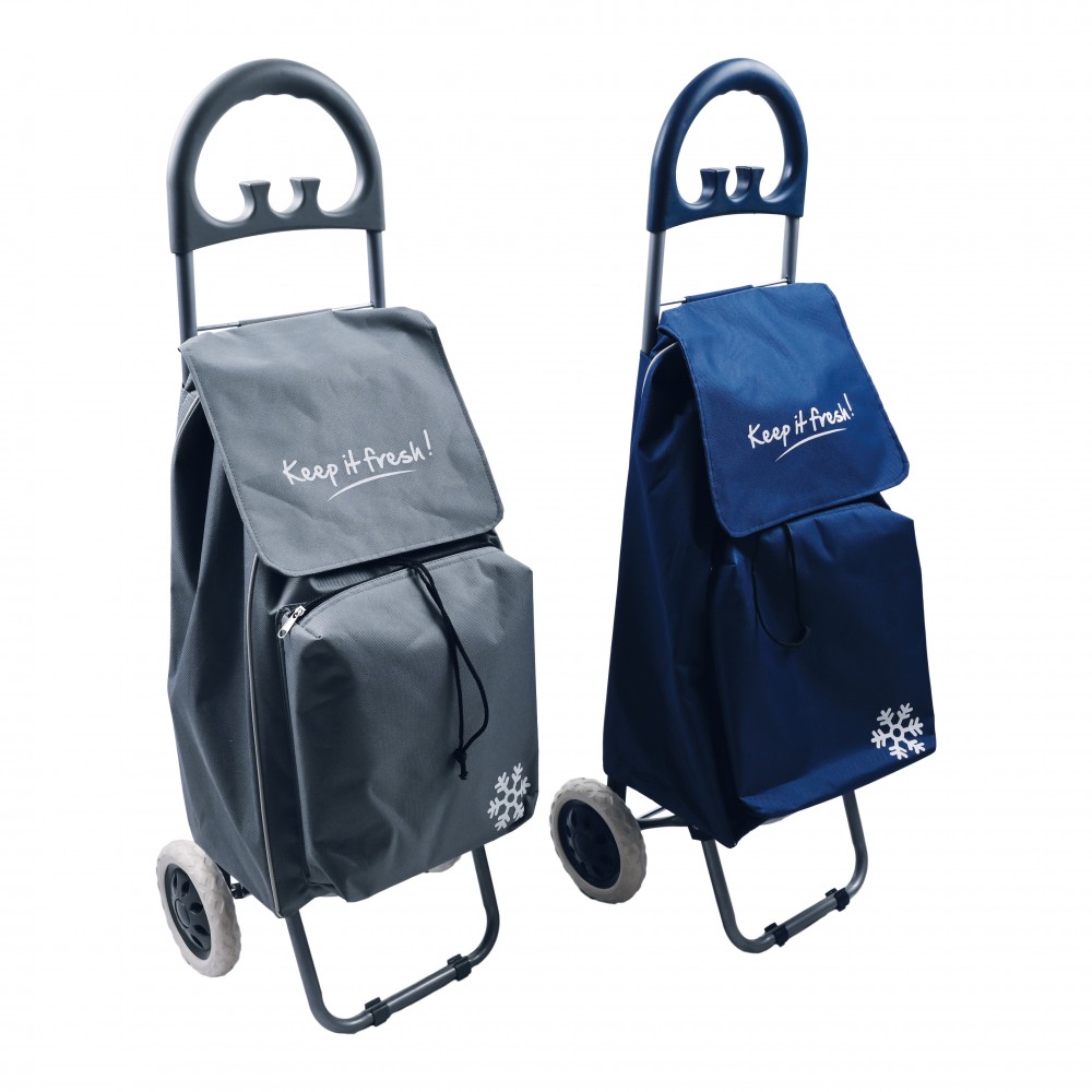 Καρότσι-τρόλεϋ λαϊκής "COOLER" υφασμάτινο σε χρώμα μπλε 32Lt