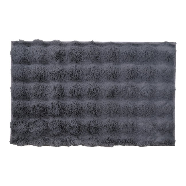 Χαλί "BUBBLE" με ανάγλυφο πέλος γούνας σε χρώμα γκρι 200x250