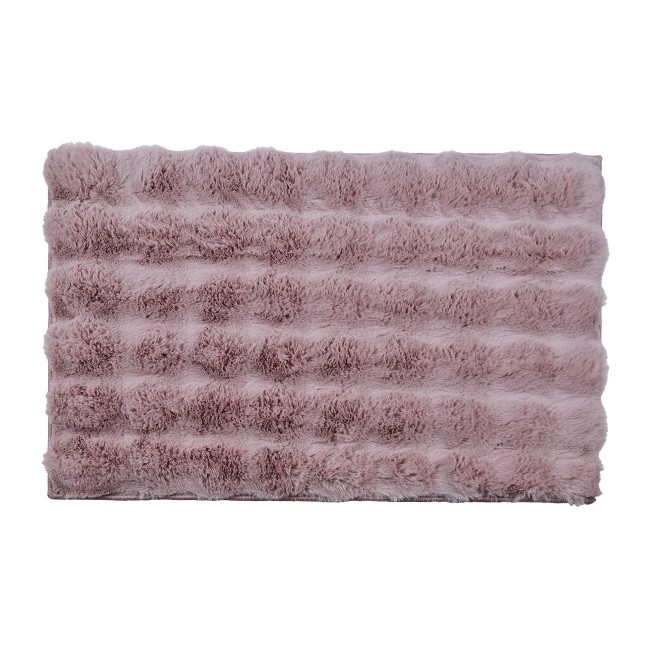 Χαλί "BUBBLE" με ανάγλυφο πέλος γούνας σε χρώμα ροζ 200x250