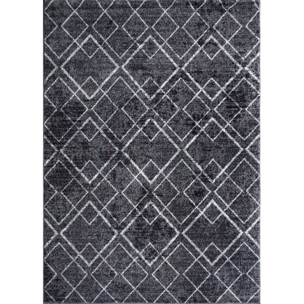 Χαλί "FAYNO" σε χρώμα σκούρο γκρι/λευκό 133x190