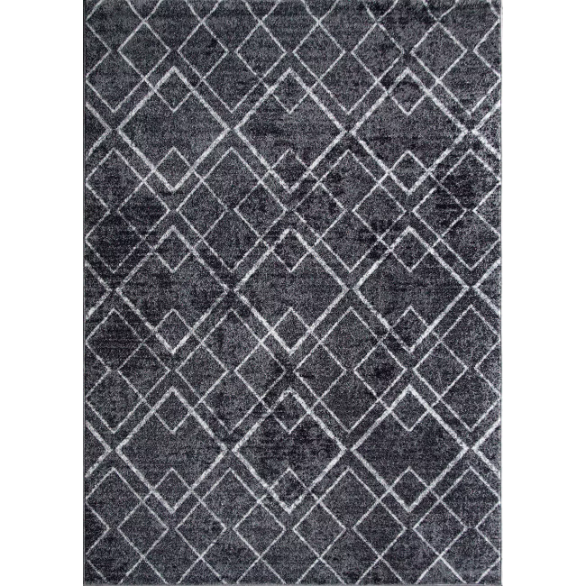 Χαλί "FAYNO" σε χρώμα σκούρο γκρι/λευκό 160x220