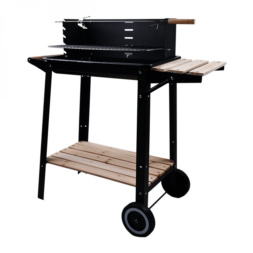 Ψησταριά κάρβουνου τροχήλατη ορθογώνια 83x44x85