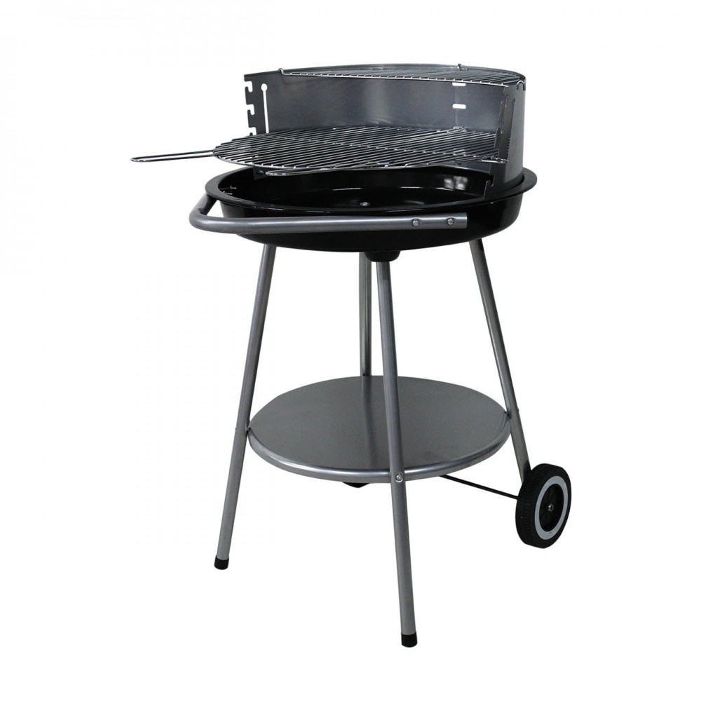 Ψησταριά κάρβουνου τροχήλατη οβάλ 51x51x82